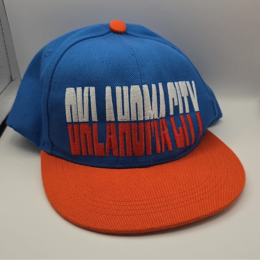 Six Flags White Water Atlanta Snapback Cap Hat Blue Orange Amusement Parks Theme